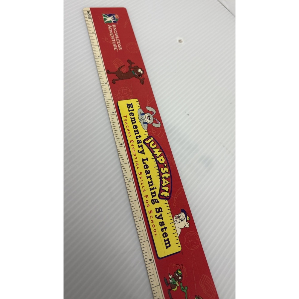 Rare Jump Start Knowledge Adventure Ruler Plastic‎ Some Scratches 12" - Picture 7 of 10